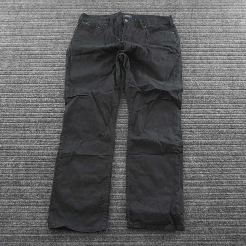 Polo Ralph Lauren Pants Mens 36 Black Straight Leg Twill Five-Pocket